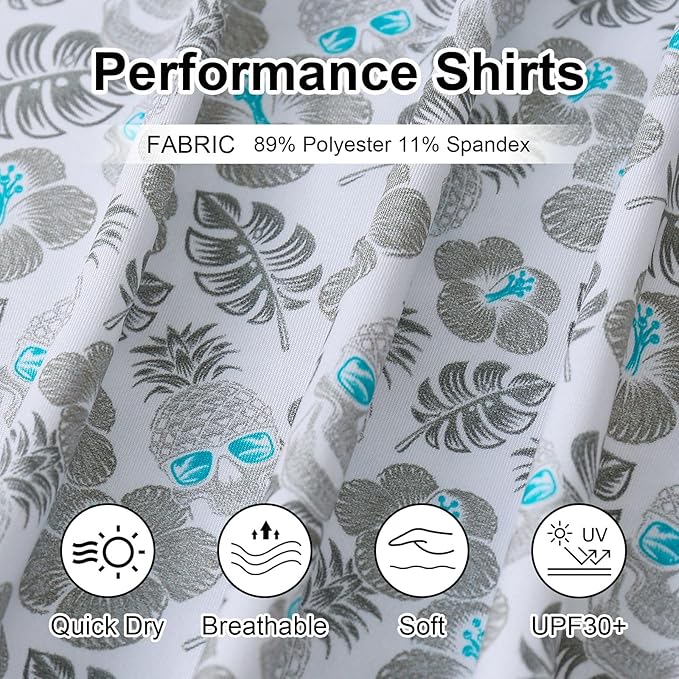 Golf Shirts for Men - Moisture Wicking Short Sleeve Performance Sport Casual Striped Collared Mens Polo Shirt