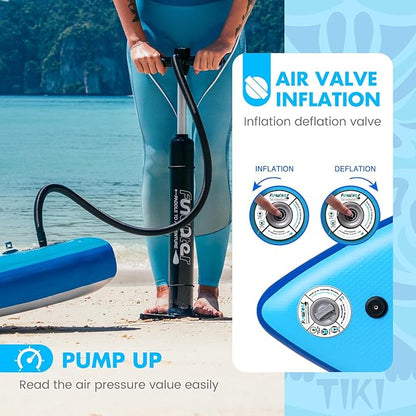 FunWater Inflatable Ultra-Light Stand Up Paddle Board for All Skill Levels with Premium SUP Paddleboard Accessories,Non-Slip Comfort Deck for Youth & Adults