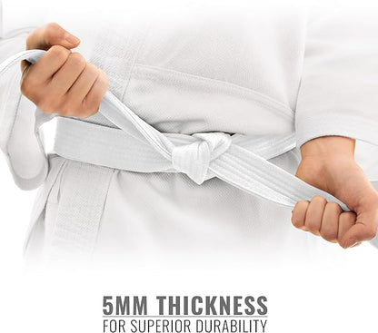 DXM SPORTS BJJ Jiu Jitsu Belt - Taekwondo Karate Belt - Martial Arts Uniform Ranking Judo Belt Double Stitched for Kids Adult