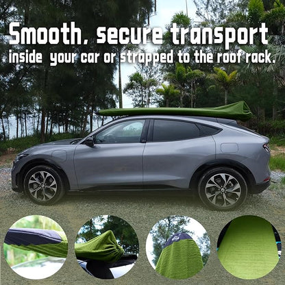 GrowSwell fabric Sock for Surfboard, Treetop Green Surfboard Cover, Surfboard Protection from Scratches, Dings, Wax, UPF 50+ proteciton, Keep 30°F cooler when covered