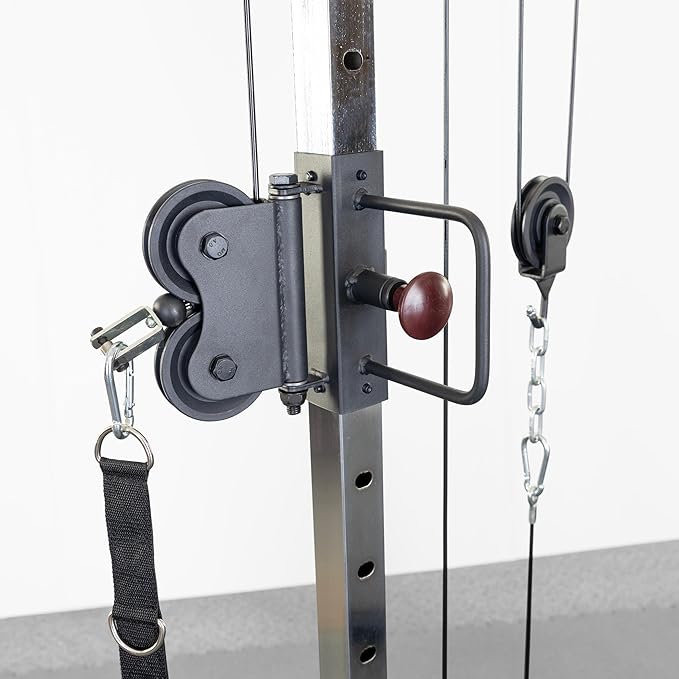 Body-Solid Best Fitness Functional Trainer Cable Machine, Full Body Workout Weight Stacks, Chest and Shoulder Exercise Home Gym LAT Pulldown Machines with 190lb Weights Stack, Midnight Black