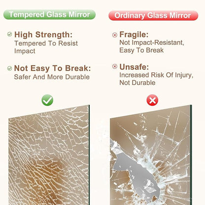 Hasipu Home Gym Mirror 71" L x 32" W - 1PC Large Full Body Mirror for Yoga, Wall-Mounted Mirrors for Fitness, Garage, Dance Studio, 0.16in Tempered Glass Frameless