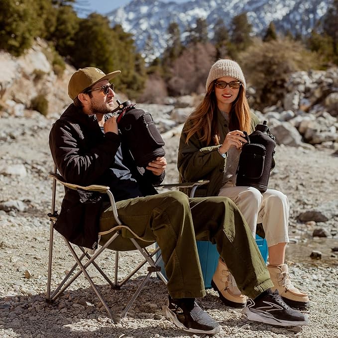 Insulated Water Bottle 64oz,Triple Wall Vacuum Stainless Steel(Dishwasher Safe),Leak Proof & Non-BPA,Flask Jug with Paracord Handle & Straw Spout Lids Sports