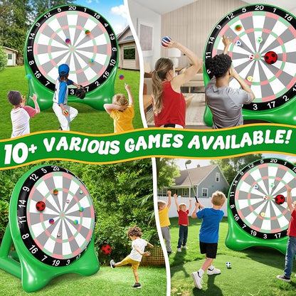 Inflatable Soccer Dart Board, Giant Kick Darts,Indoor Outdoor Lawn Yard Games for Kids Adults Family, Big Jumbo Carnival Games for Party | 6ft Dart Boards with Pump Accessories