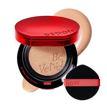 espoir [NEW] Be Velvet Cushion Foundation | Quick and Easy Coverage with Long-lasting Color by Zero Oxidation (#24 Latte, 0.46 Ounce (Pack of 1))