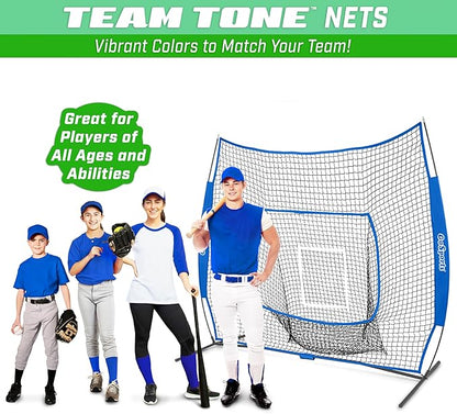 GoSportsGoSports Team Tone 7' x 7' Baseball & Softball Practice Hitting & Pitching Nets in Team Colors
