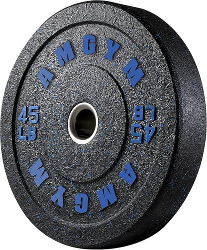 2 Inch Bumper Plates，10-500lbs，Barbell Rubber Olympic Weight Plates Set for Home Gym, Strength Training & Weight Lifting, Multiple Options Colors