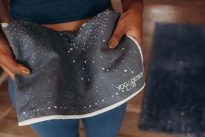 Yoga Design LAB | The Hand Towel | Premium Non Slip Hand Towel | Designed in Bali | Colorful Eco Printed + Quick Dry + Soft | Hot Yoga, Bikram, Ashtanga, Sport, Barre, Travel (Celestial)