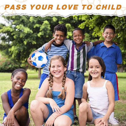 12 Pack Operation Christmas Bulk Items Soccer Ball with Pump Needles, Official Size 3/4/5 Soccer Ball Deflated Gift for Christian Charity Donation Training Practice