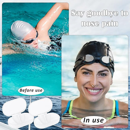 2 Pack Nose Plugs for Swimming for Adults and Kids (Age 7-12), Waterproof Soft Silicone Swimming Protectors Nose Block Nostril Plugs for Swimmers Surfers Water Sports