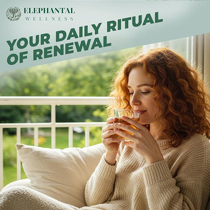 Elephantal Wellness Premium Detox Herbal Tea | Daily Liver, Kidney, Blood & Digestive Support with Turmeric, Nettle Tea, Milk Thistle, Dandelion Tea & Burdock | Handmade, Caffeine-Free Loose Leaf Blend