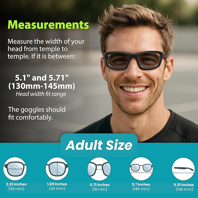 BLUE CUT Sports Protection Goggles, Photochromic Lenses Safety Glasses for Basketball, Pickleball Indoor Outdoor Sports