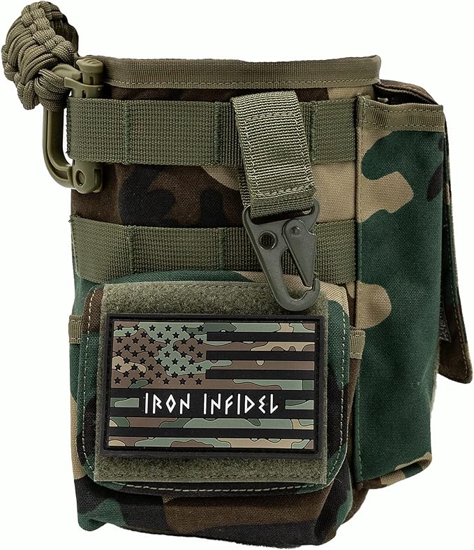 Iron InfideI Battle Bottle Sleeve - 64 oz and 32 oz Water Bottle Sleeve Only for Half Gallon 1L Steel Water Bottle | Rugged Cover with Molle for Versatile Design with Storage for Phone, Wallet & Keys
