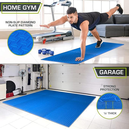 ProsourceFit Puzzle Exercise Mat ½ in 24 in 24 in 144 Sq 36 Tiles