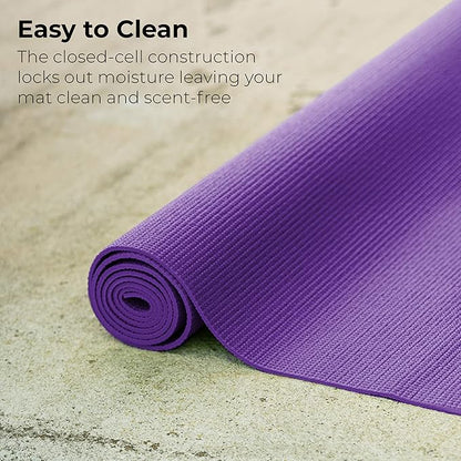 Hello Fit 10-Pack Yoga Mat, 68" x 24" Non Slip Exercise Mat, 4mm Thick Gym Mat for Fitness and Stretching, Bulk Non Toxic Yoga Mats for Schools and Studios
