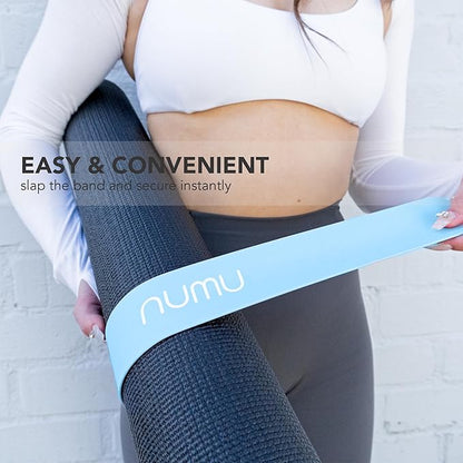 Numu Yoga Mat Strap Slap Band - Easy Snap On to Keep Exercise Mat Tightly Rolled and Secured for Yoga Mat Storage and Travel