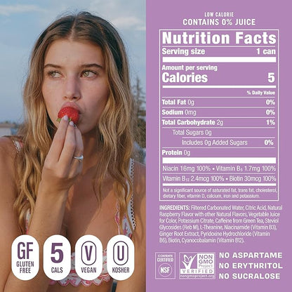 GORGIE Sugar Free Natural Energy Drinks, Wild Berry (12 Pack) - Healthy Energy Drinks - Natural Coffee Replacement with Green Tea Caffeine and Biotin - 150mg Caffeine, Vegan, & Low Calorie