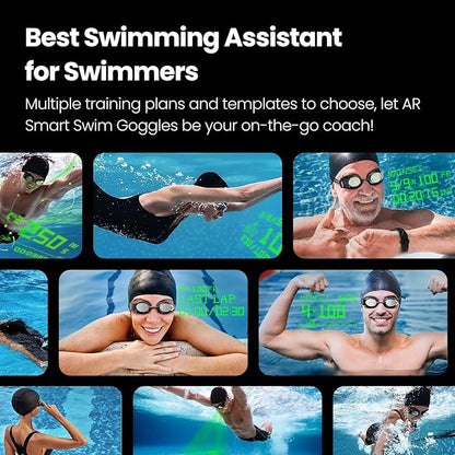 Holoswim Smart Swim 2 Pro Swimming Goggles, Real-time Display, AI Analysis, Pro Training, Nano Anti-Fog, Apple Garmin Support