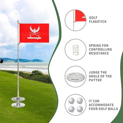 Golf Putter Swing Training Practice Aids Green Hole Flag Hole CupTraining Equipment Home Indoor Outdoor Office Backyard Practice Men Fathers an Ideal Gift Golfers