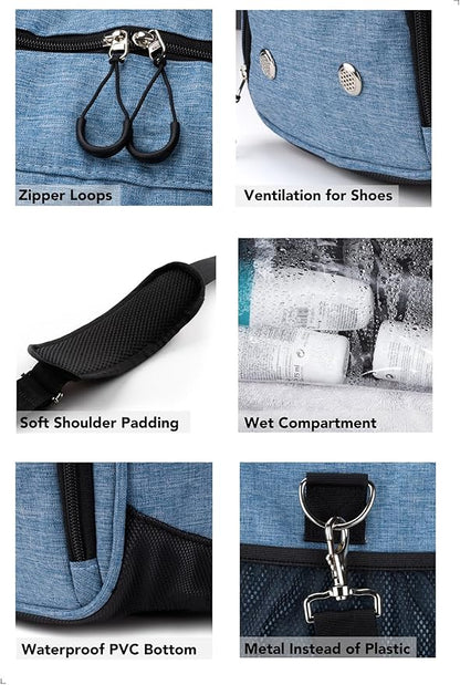 Fitgriff® Gym Bag for Men & Women with Shoe & Wet Compartment - Duffle Bag for Travel, Sports, Fitness & Workout