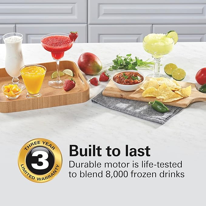 Hamilton Beach Wave Crusher Blender for Smoothies With 40 Oz Glass Jar and 14 Functions, Ice Sabre Blades & 700 Watts for Consistently Smooth Results, Black & Stainless Steel (54220)