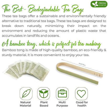 FreshDrinkUS, Premium Gotu Kola Leaf Tea – 75 Tea Bags | Pure Dried Centella Asiatica Leaves | Naturally Caffeine-Free Herbal Tea | Refreshing Aroma & Smooth Taste | Premium Herbal Infusion. Vegan