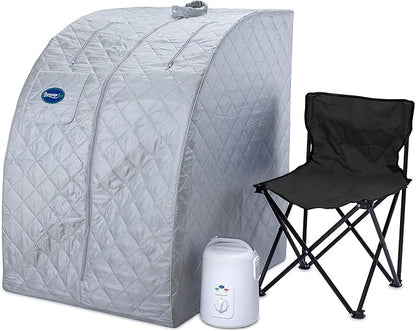 Durasage Portable Steam Sauna for Home - Personal Full Body Detox Sauna Tent with 800W Steam Generator, 60-Min Timer, Foldable Design & Chair for Relaxation