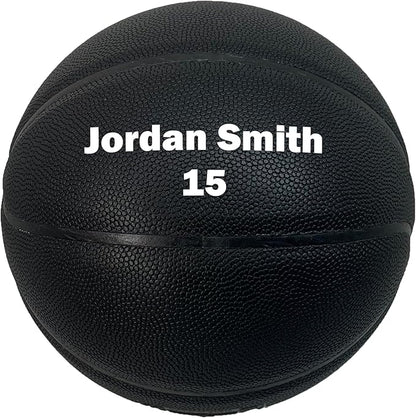 HAMMET Personalized Basketball – Customized Basketball with Your Name or Text – Multiple Colors, Fonts & Designs Available – Durable for Indoor and Outdoor - Ideal Gift for Son, Daughter, Boy or Girl