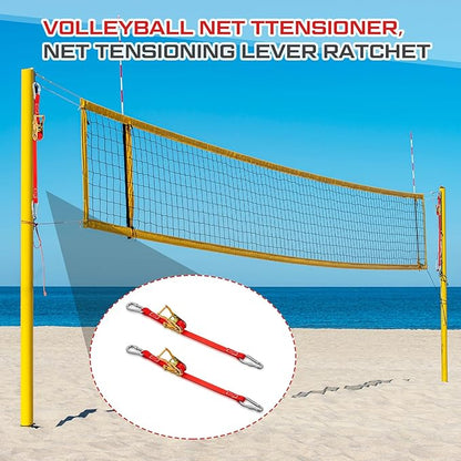 2 Pcs Volleyball Net Ratchet Strap Heavy Duty Net Tensioning Lever Ratchet Volleyball Poles Rope Tightener