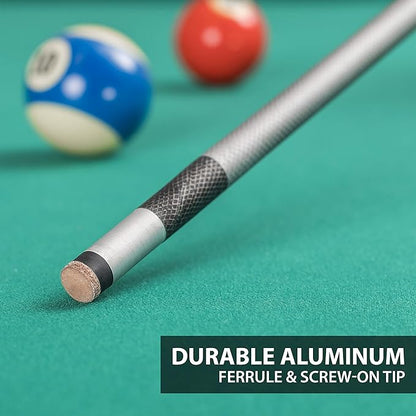 EastPoint Sports Composite Billiard Pool Cue - 58 Inch - Features Premium Fiberglass Material, Titanium Reinforcement, Micro-Fiber Grip