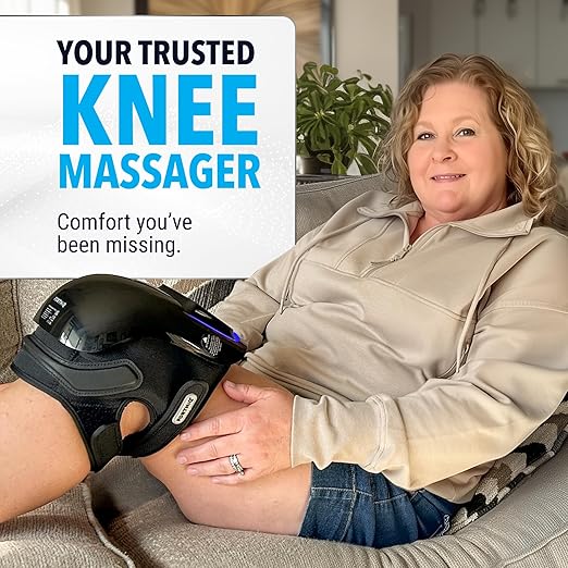 FORTHiQ Knee Massager Pro+ with Heat, Red Light and Vibration, 6-in-1, Dual-Wavelength - Cordless, Portable, Adjustable Straps, Easy to Use, Saves Your Settings