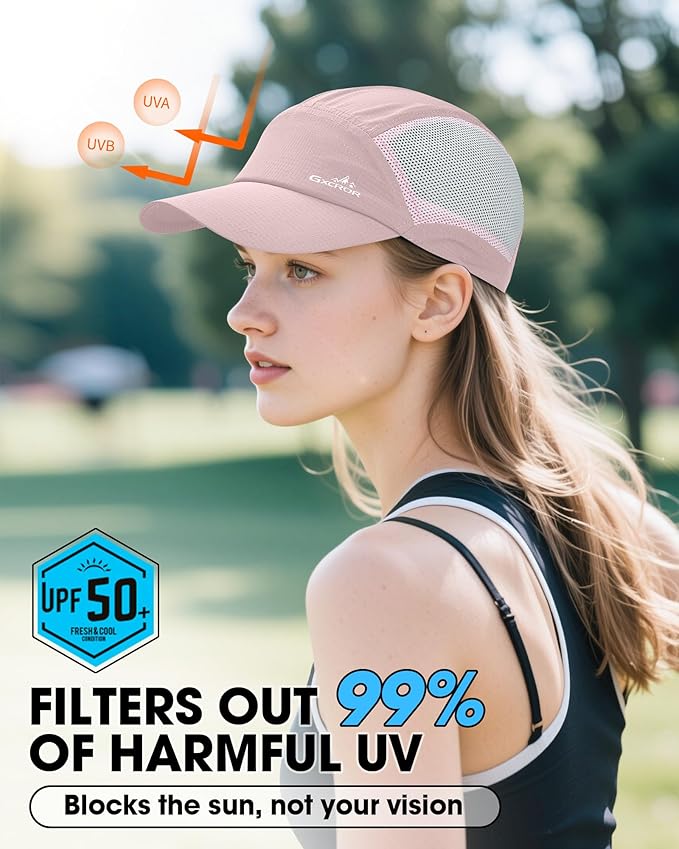 GXCROR Performance Baseball Cap for Men & Women - UPF 50+ Running Hat, Lightweight Quick-Dry Sports Hat for Golf, Hiking, Gym