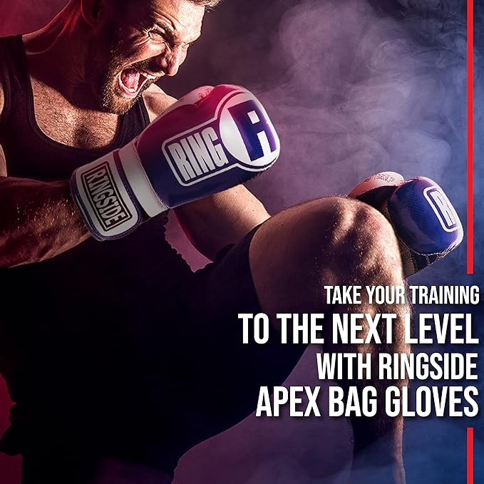 Ringside Apex Bag Gloves, IMF-Tech Boxing Gloves with Secure Wrist Support, Synthetic Boxing Gloves for Men and Women