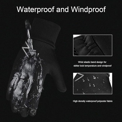 Kids Winter Gloves Back Water Repellent Touchscreen Warm Fleece Anti-slip for Boys Girls Teen 3-15 Years