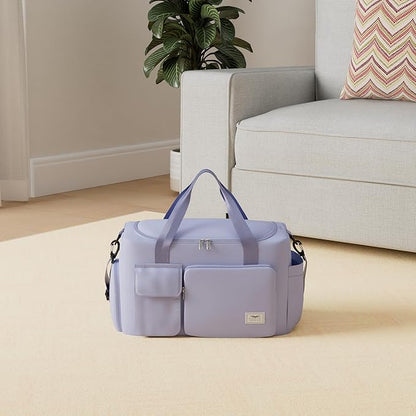 FIORETTO Women's Gym Duffle Bag with Shoes Compartment, 37L Capacity, Ideal for Travel, Gym, Sports, Duffel, Weekender