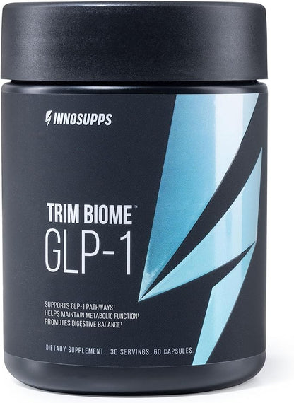 InnoSupps Trim Biome™ GLP-1 | Gut Health + Metabolic Support* | Prebiotic + Probiotic + Postbiotic | Akkermansia + Berberine | 60 Capsules. 30 Servings