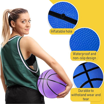 Jerify 12 Pack Official Size Rubber Basketballs for Kids Child Junior Youth Indoor Outdoor Sports Basket Balls with Pump Back to School Student Gifts Operation Christmas Bulk Items