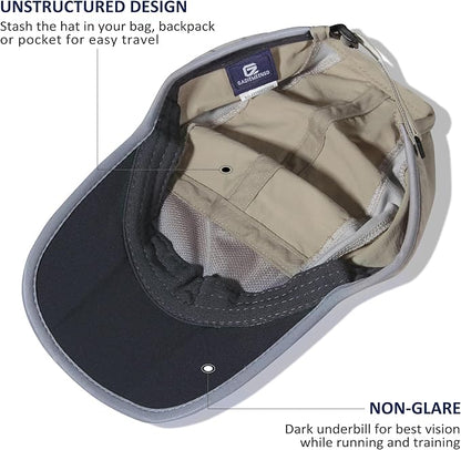 GADIEMKENSD Reflective Folding Outdoor Hat Unstructured Design UPF 50+ Sun Protection Sport Hats for Womens and Mens