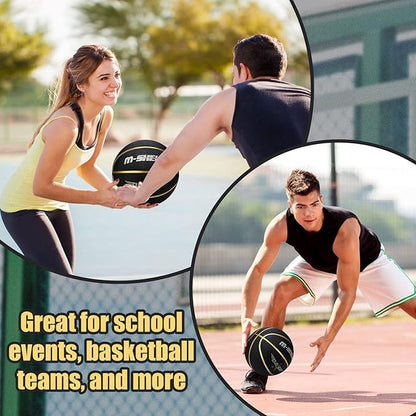 Jerify 12 Pieces Basketballs Bulk Official Size 7 Rubber Basketballs 29.5 Rubber Inflatable Basketballs with Pump Indoor Outdoor Basketballs Bulk Standard Basketball for Training and Play