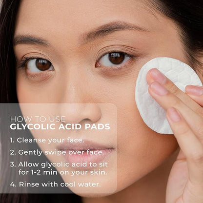 Glycolic Acid Pads - Resurfacing Pads for Face 35% - Exfoliating Peel Pad for Body and Dark Spots - Fine Lines and Wrinkles - 60 Count