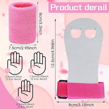 2 Gymnastics Grips Wristbands Sets for Girls Youth Kids
