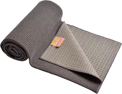 Hugger Mugger Yoga Towel - Graphite - Soft, Absorbent, Fast Drying, Non-Slip Backing, use by iteself or Over a Yoga mat, hot Yoga, Helps with Slippery Hands and feet
