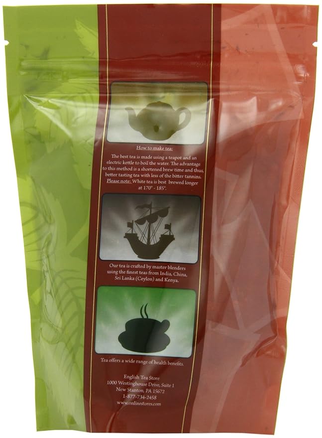 English Tea Store Blue Eyes Herbal Tea Pouches - 4oz | Loose Leaf Fruit Tea Blend with Caramel Cornflower Petals | Refreshing Caffeine Free Summer Cooler or Winter Reminder
