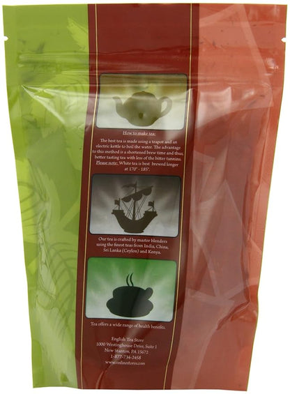English Tea Store Blue Eyes Herbal Tea Pouches - 4oz | Loose Leaf Fruit Tea Blend with Caramel Cornflower Petals | Refreshing Caffeine Free Summer Cooler or Winter Reminder
