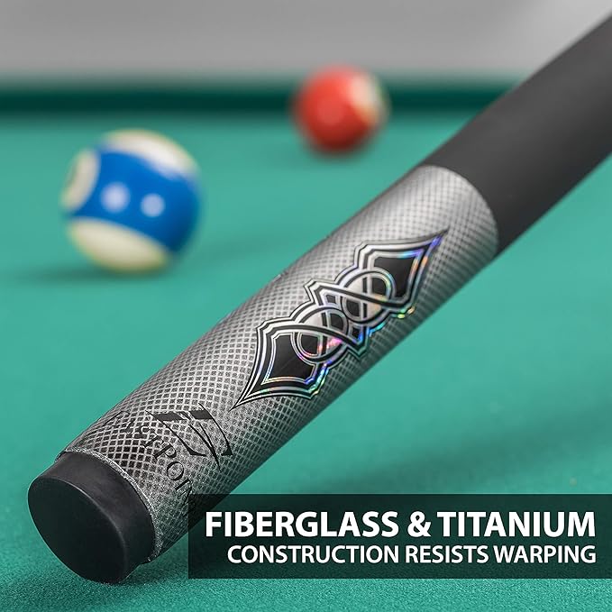 EastPoint Sports Composite Billiard Pool Cue - 58 Inch - Features Premium Fiberglass Material, Titanium Reinforcement, Micro-Fiber Grip