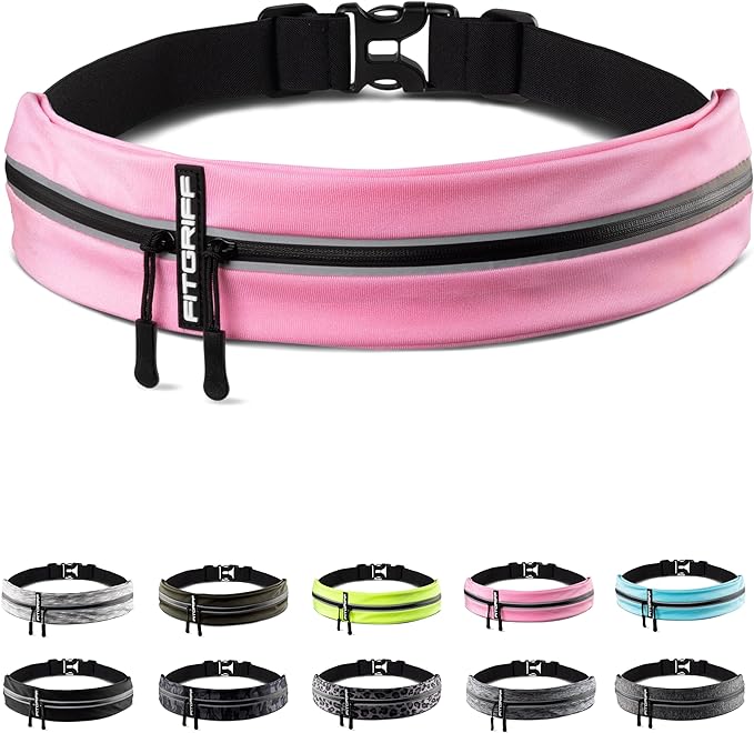 Fitgriff® Running Belt for Men & Women - Secure Jogging Pouch for Phone, Keys & Essentials - For All Cell Phones