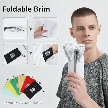 GADIEMKENSD Reflective Folding Outdoor Hat Unstructured Design UPF 50+ Sun Protection Sport Hats for Womens and Mens