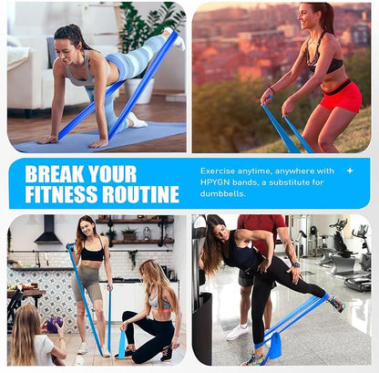 Resistance Bands, Exercise Bands, Physical Therapy Bands for Strength Training, Yoga, Pilates, Stretch Elastic Band with Different Strengths, Workout Bands for Home Gym