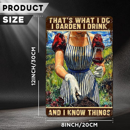 Gardening Decor That's What I Do I Garden Vintage Metal Sign for Home Yard Garden Backyard Garage Man Cave Shed Office Craft Room 12 * 8inch