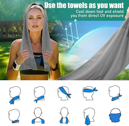 Cooling Towels Pack of 30, 40"*12" Neck Cool Towel Bulk, Cold Towels for Neck and Face, Cooling Rags Sports Towel for Hot Weather, Running, Soccer, Yoga, Gym, Golf